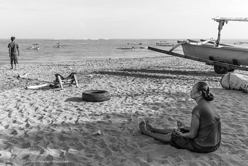 sur une plage de Bali