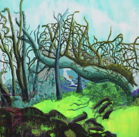 Chaos d'Hiroshima à Fukushima 2 Acrylique, huile sur toile 200cmx200cm 2014
