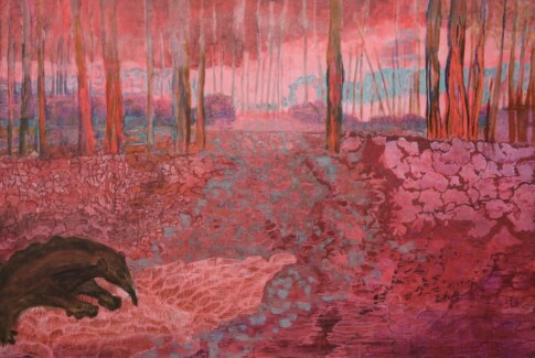 Chaos L'Inexorable L'Enfance d'Yvan 3 Tarkovski  Huile sur toile 195cmx130cm  2013
