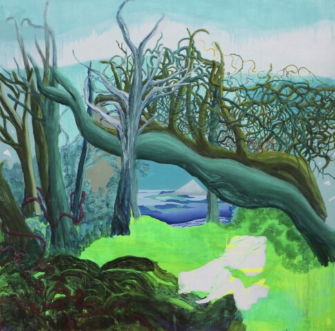 Chaos d'Hiroshima à Fukushima 3 Acrylique, huile sur toile 200cmx200cm 2014