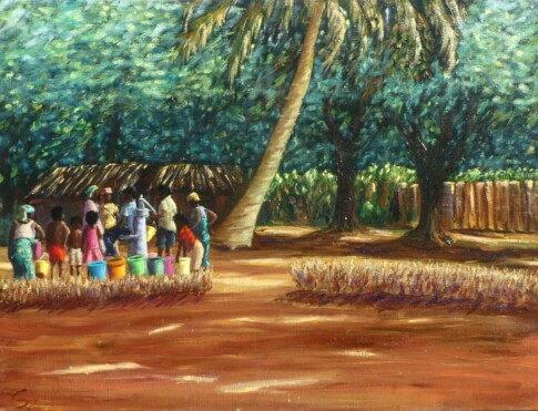 Papotages autour du puits, Mozambique