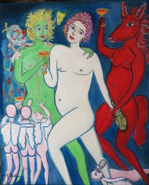 Le rêve de Dionysos et de ses ménades 2019 73X60