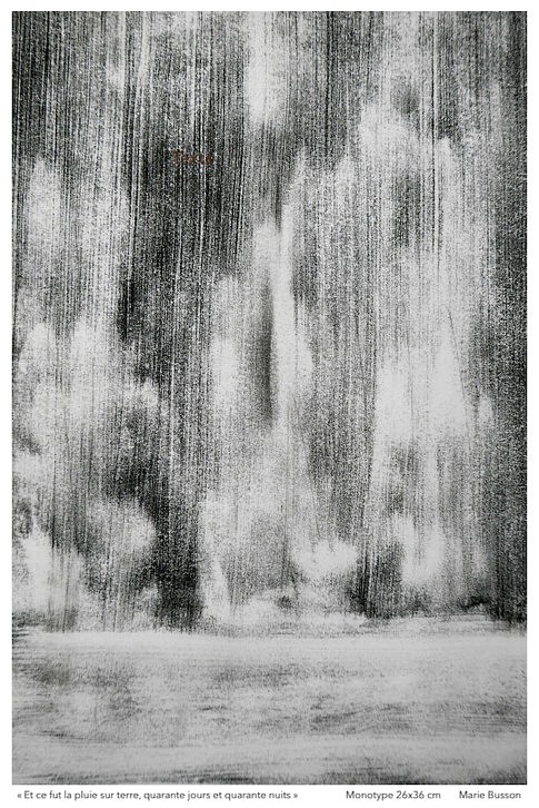  Et ce fut la pluie quarante jours et quarante nuit - monotype-