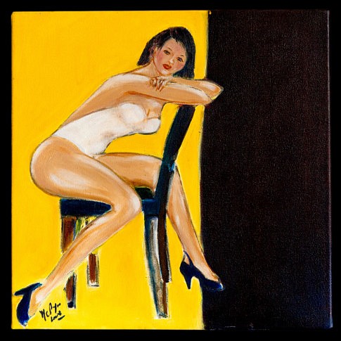 Pin up jaune