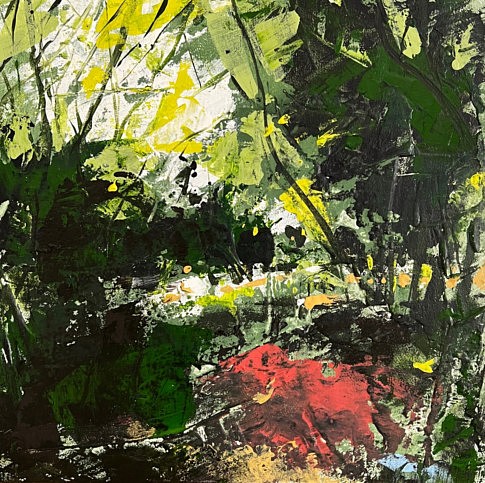 2022 - Clamart le bois de la Font, 30x30 
huile, acrylique support médium