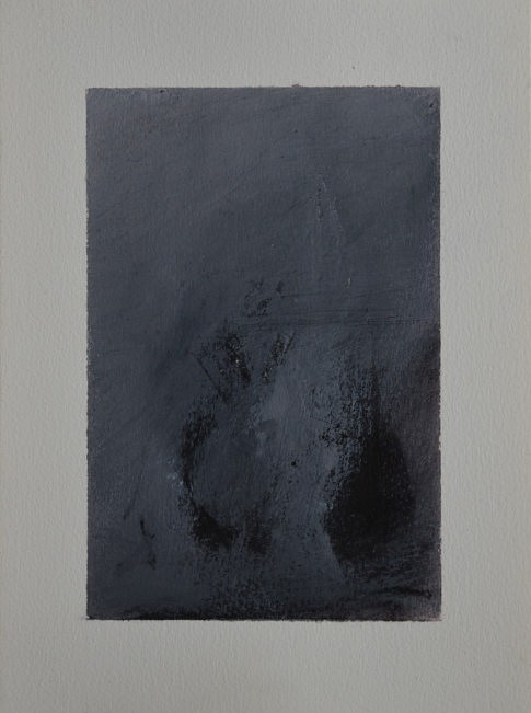 Des ombres au tableau. Thinking of Morandi 4. Acrylique, pastel sur papier, 18 x 24 cm.