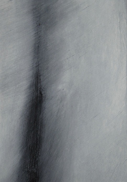 Land (escaped land) (XIII).  Acrylique et pigment sur papier, 16,5 x 23,5 cm.