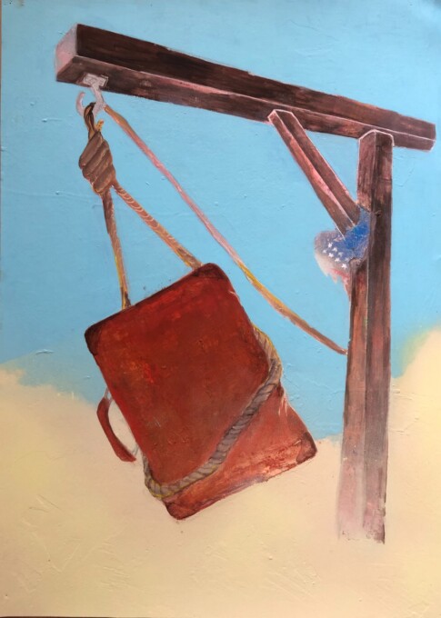gouache sur plastique 50X75 cm