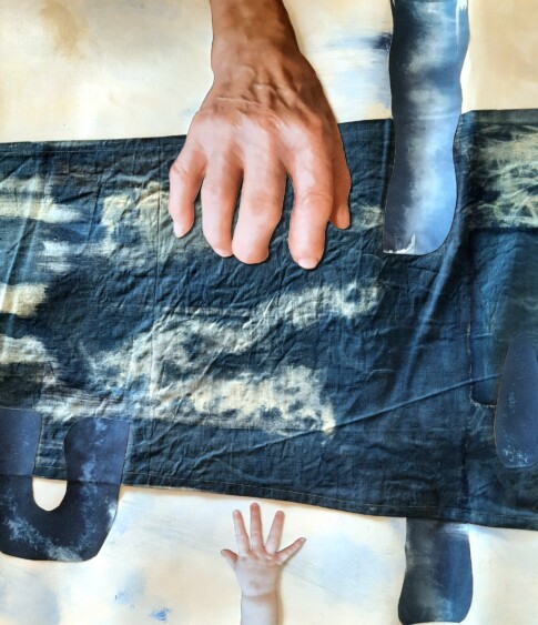 avec un grand Kakemono, je participe à Grand/Petit du 13 au 16 novembre